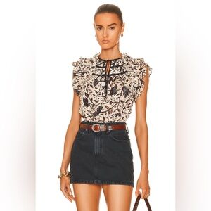 ULLA JOHNSON feminine print top